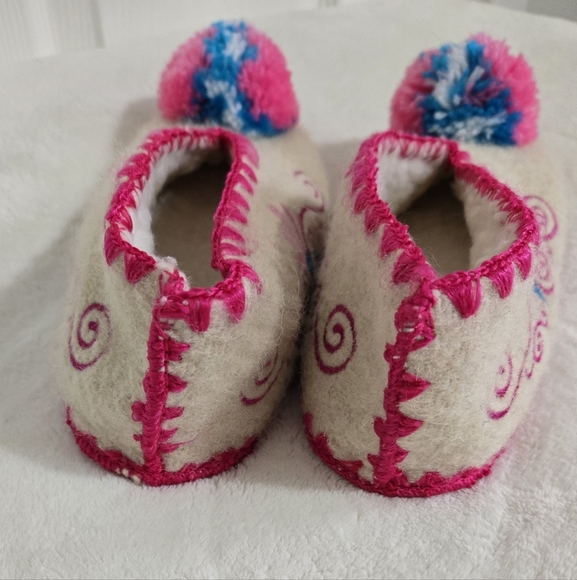 Minas Greek Hand Made Slippers Women's US Size 8 Wool Leather Colorful Moccasin - Picture 3 of 9